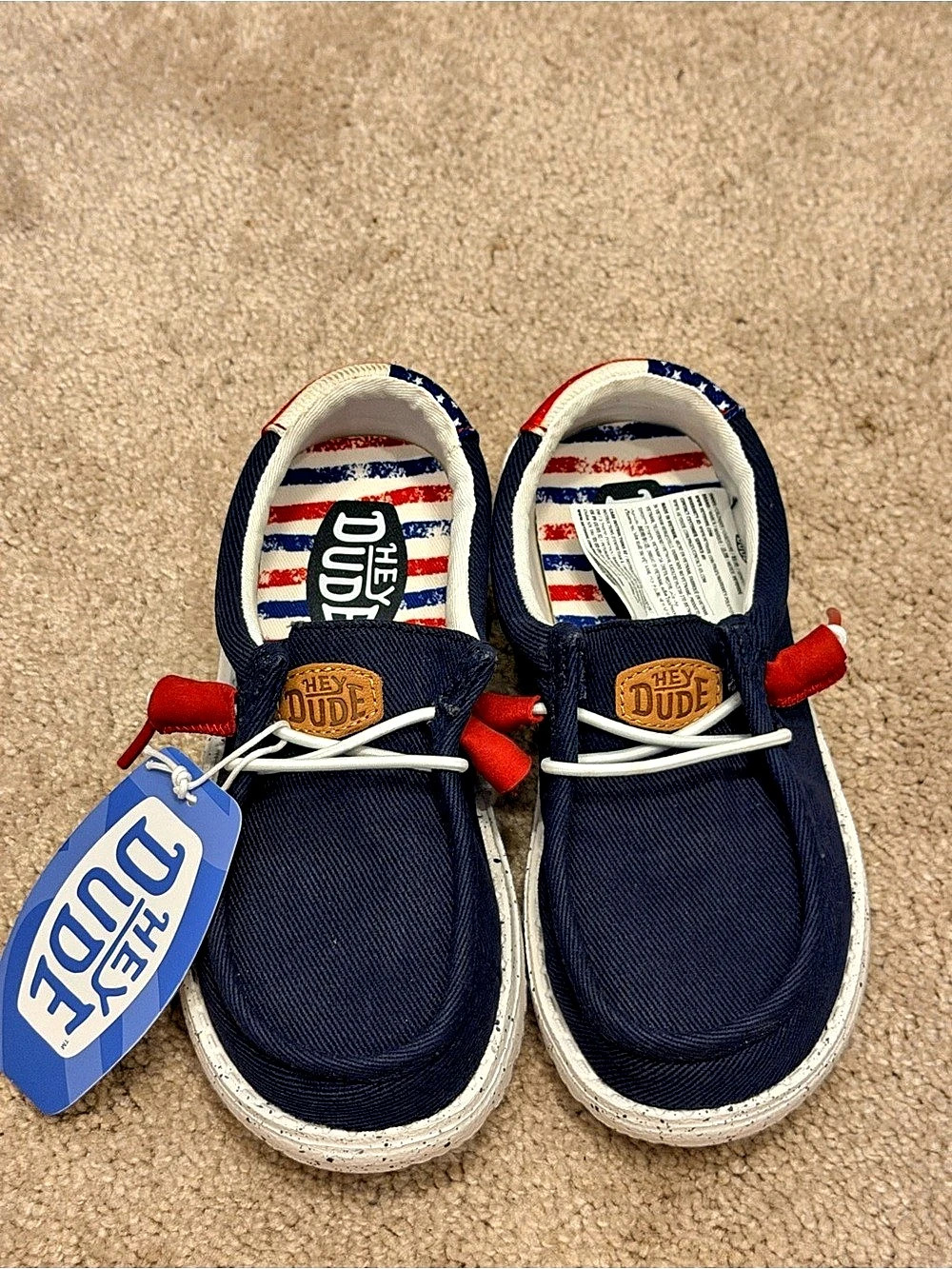 HEYDUDE Wally Y Americana II Kids Slip-On Navy/Multi US C12 EU 31 45408-4UX